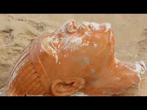 Sphinx from epic movie set unearthed in California