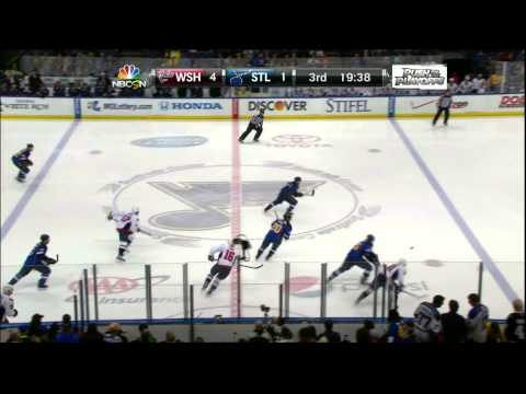 Nicklas Backstrom wrist shot PPG 4-1 Washington Capitals vs St. Louis Blues v 4/8/14 NHL Hockey.