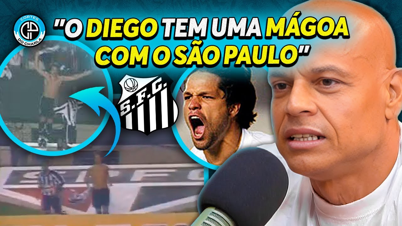 DIEGO RIBAS PISANDO NO ESCUDO DO SÃO PAULO NO MORUMBI