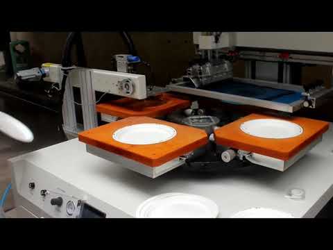 Paper plate screen printing machine