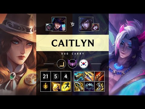 Caitlyn ADC vs Aphelios: Quadra Kill, Legendary - KR Master Patch 14.20