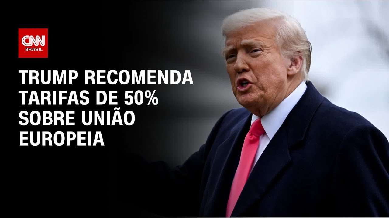 Trump ameaça em sua rede social taxar a UE em 50%