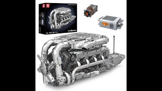 Mould King 10168 Automobilový motor Mercedes AMG V8 Twin-turbo