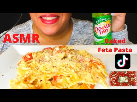 ASMR Viral TIKTOK Food Baked Feta Pasta ( NO TALKING CHEWING SOUNDS) MUKBNAG.