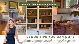 PRACTICAL DECOR TIPS YOU CAN COPY | Home Staging a Real Client’s Home | Using What You Have
