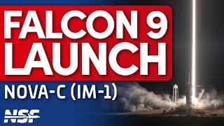 SpaceX Falcon 9 Launches Nova C (IM-1) to the Moon