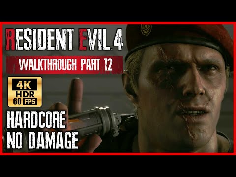 RESIDENT EVIL 4 REMAKE Hardcore NoDamage Walkthrough Part 12 [4K 60FPS HDR] TACTICAL SUIT