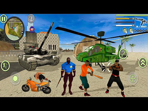 Panther Police Spider Rope Hero Vice Town Simulator Steal Army Helicopter #2 - Android Gameplay