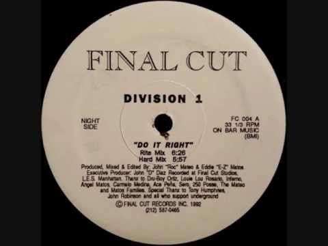 Division 1 - Do It Right (Rite Mix) - 1992 Final Cut Records