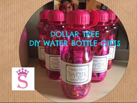 Dollar Tree...DIY Water Bottle Gifts...Cheap & cute! Video
