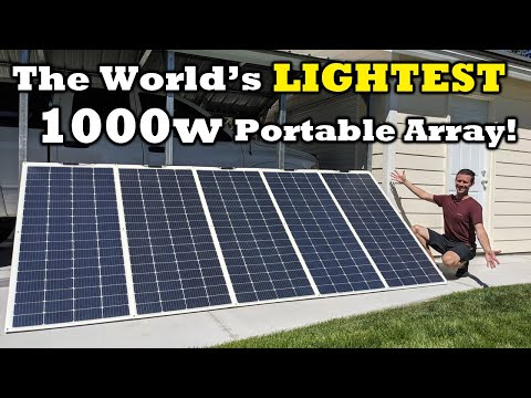 DIY - 1000 Watt Lightweight & Portable Solar Array - Five Renogy 200 Watt Flexible Panels TESTED!