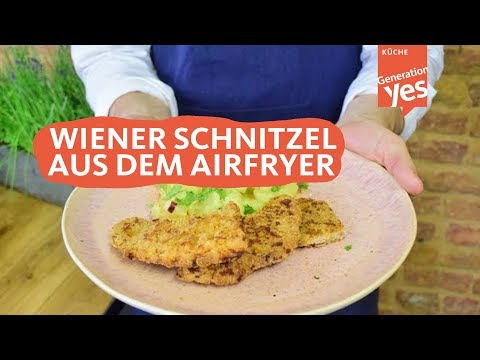 Wiener Schnitzel mit Kartoffelsalat aus dem Philips Airfryer