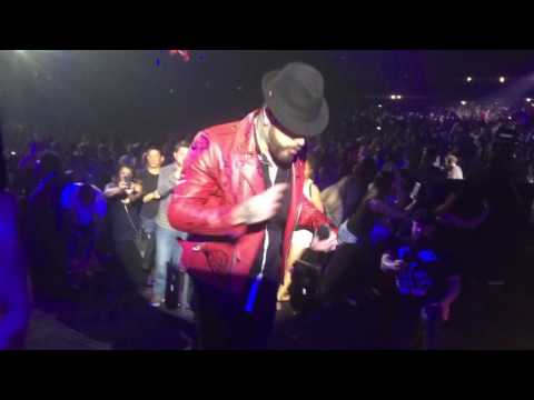 A.j singing All I have to give, surprising the crowd