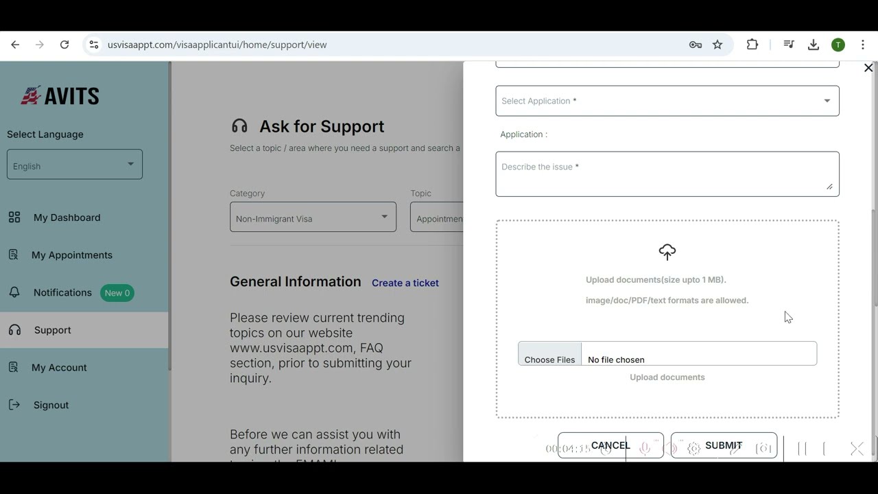 HOW TO BOOK US VISA APPOINTMENT ON  NEW AVITS PORTAL AFTER VISA FEE PAYMENT