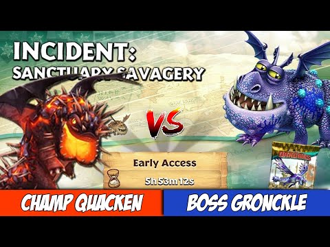 Champion Catastrophic Quaken vs. Boss Gronckle | Dragons: Rise of Berk (Guantlet event)