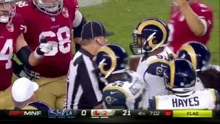 Aaron Donald gets ejected, Breaks Helmet on the Ground in loss to 49ers