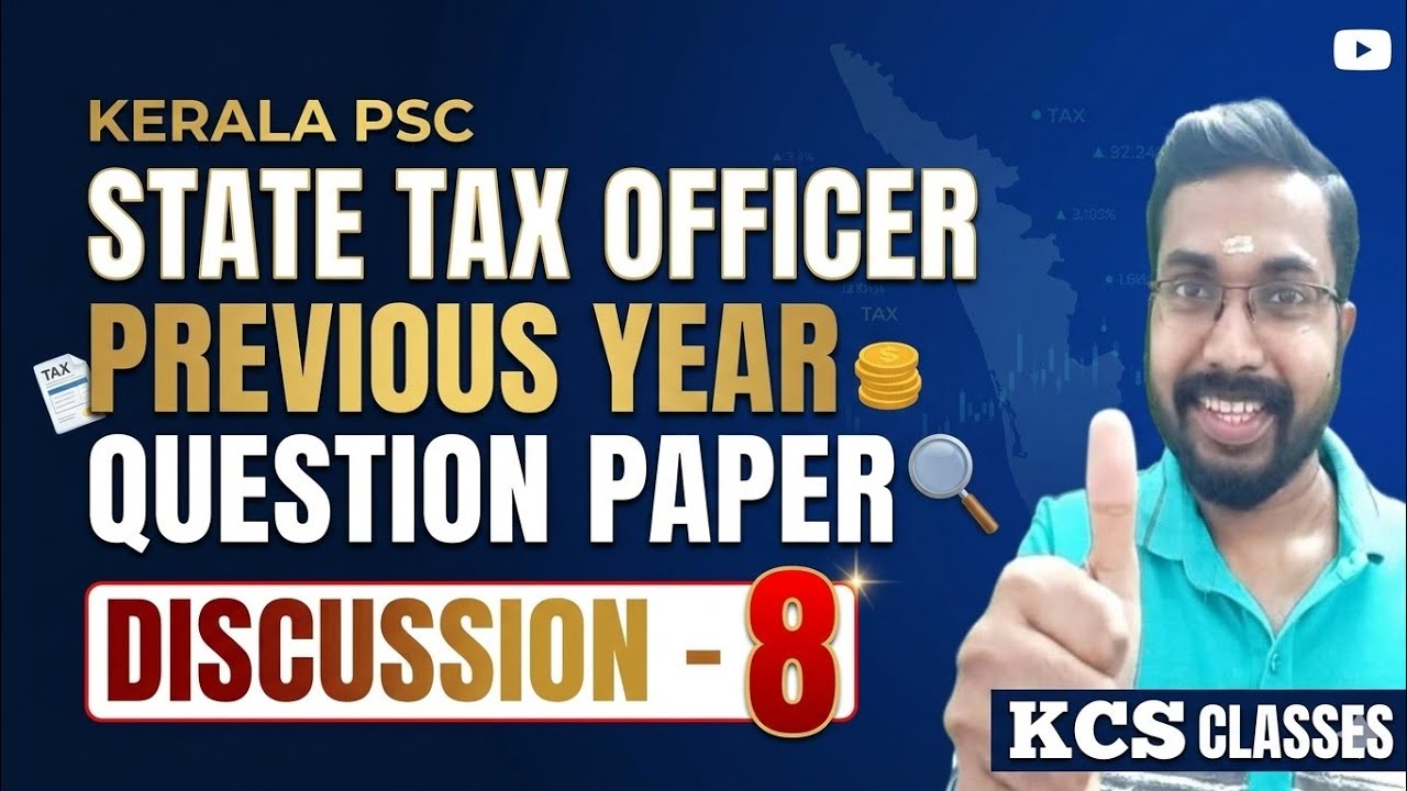 State Tax Officer Kerala PSC|Previous Year Question Paper Discussion-8