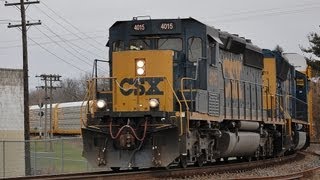 preview picture of video 'NS and CSX trains in Orrville, Sterling, and Greenwich, Ohio, 11/24/12'