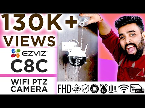 EZVIZ By Hikvision The C8C Outdoor WiFi Supports 1080p Motorized Pan-Google Assistant And Alexa.