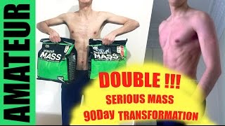 DOUBLE SERIOUS MASS 90 DAY BODY TRANSFORMATION - Ectomorph Befor and After