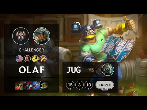 Olaf Jungle vs Rengar - NA Challenger Patch 10.22