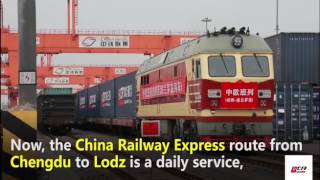 Download lagu China Express Railway fast freight on the Belt and Road Initiative mp3