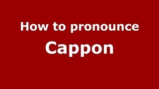 How to pronounce Cappon