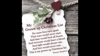 Grown up Christmas List