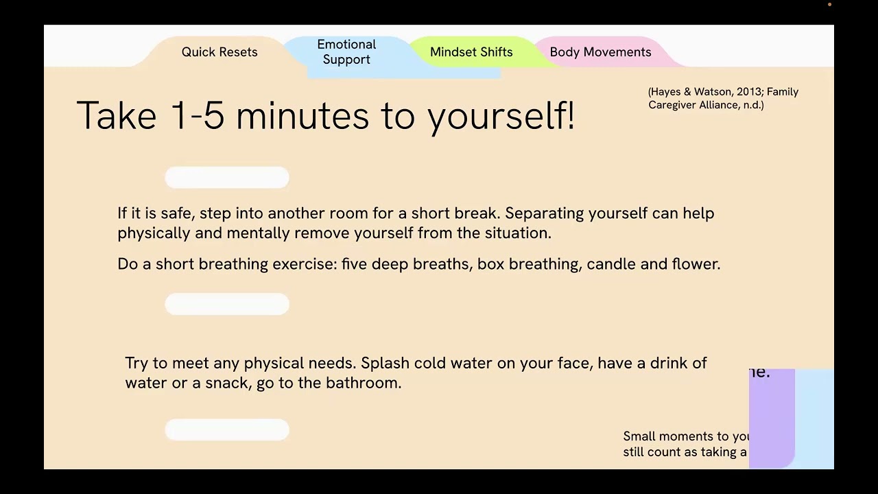 Caregiver Well Being BGKT Video