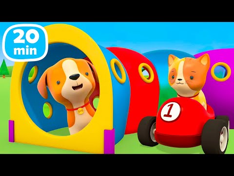 Lehrreicher Zeichentrick für Kinder - die Helfer Autos. 4 Folgen am Stück