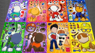 Download lagu [🌸paper diy🌸] PAW Patrol Dress Up Sticker Book with Chase Marshall Everest | Paper DIY ASMR mp3