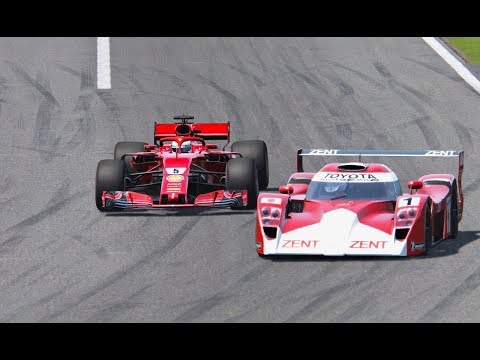 Ferrari F1 2018 vs Toyota GT One - Suzuka