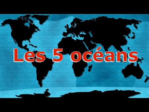 Géographie les 5 océans de la planète terre.