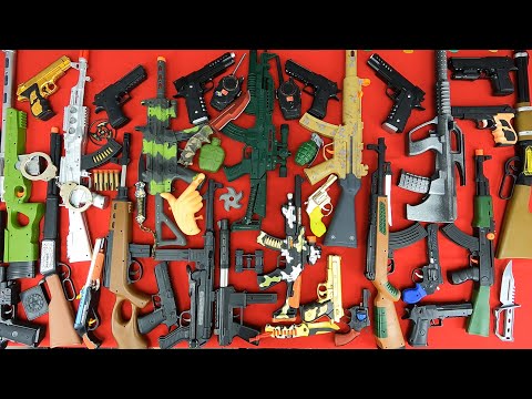 Toy Gun And Guns, Realistic Most Dangerous Black Tec-9, Kalashnikov AK-47, Kanas, Shotgun And Pistol