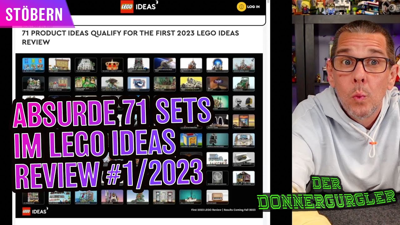 71 MOCS  haben in der Lego Ideas Reviews Runde 1   2023 die Chance ein Lego Set zu werden.