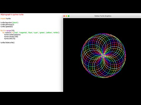 How To Make A Spirograph In Python Turtle Python Projects