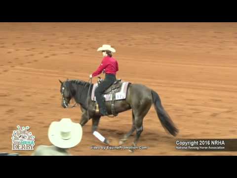 Xtra Black Magic ridden by Carol C Metcalf  - 2016 NRHA Derby (Open Derby 1st Go)