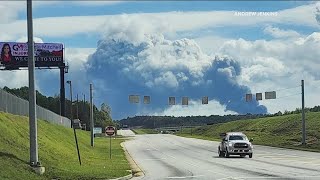 Conyers, Georgia chemical plume after BioLab fire | Chlorine detected in air