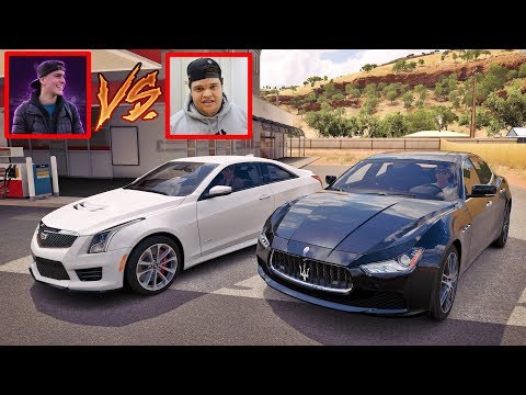 Edukof VS Jon Vlogs - MASERATI GHIBLI VS CADILLAC - Forza Horizon 3 Online - ZOIOOGAMER
