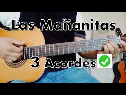 "Las Mañanitas" on guitar with 3 chords. Corrected tutorial
