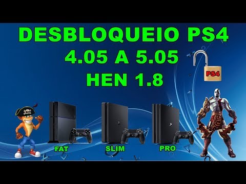 DESBLOQUEIO PS4  FIRMEWARE  4.05 a 5.05  ( FAT - SLIM - PRO ) Video