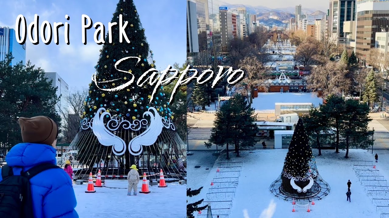Dive into virtual journey through Odori Park, cloaked in winter's majesty.