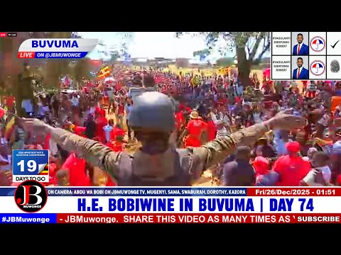 Historic Welcome! Massive Crowds Receive Bobi Wine at His First Buvuma Campaign Venue