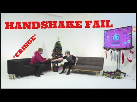 Pewdiepie & jacksepticeye epic handshake fail ultimate cringe