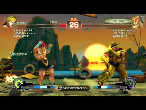 SSF4: Banana Ken PR (Ken) VS PJS RamenAddict (Adon) - Endless Battle