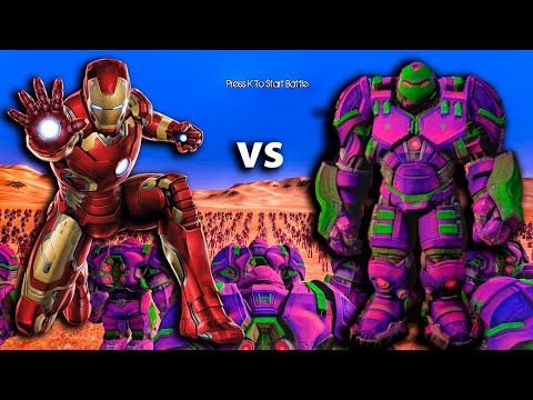 HULKBUSTER vs 10,000 IRON MAN / UEBS
