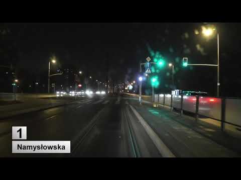 Tramwaje Warszawa 2021 Linia 1 (przejazd nocny)