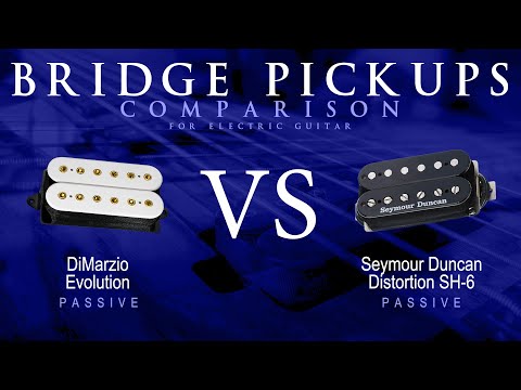 DiMarzio EVOLUTION vs Seymour Duncan DISTORTION SH-6 - Passive Bridge Guitar Pickup Comparison Demo