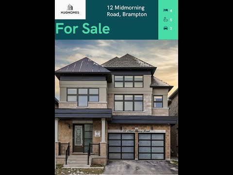 12 MidMorning Road-Brampton   Stunning Home in Cleave-view estates For  Sale
