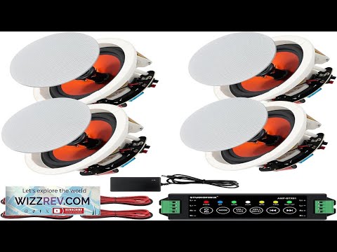 STUDIOFINIX 6.5 Inch Bluetooth Ceiling Speakers 600W Wired Recessed Speaker System Ideal